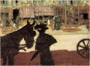 Pierre Bonnard, El coche de caballos, 1895.